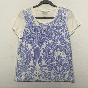 Zenergy Chico’s Blue Blouse‎ 1 / S Printed